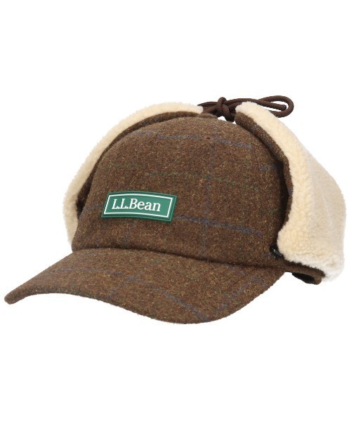 L.L.Bean(エルエルビーン)の「ツイード・デタッチャブル・フラップ・キャップ(キャップ・メンズ・ブラウン/グリーン・LARGE)」の6枚目の写真