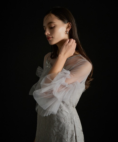 Pearl motif embroidery dress（ドレス）｜LE'RURE（リルアー）の