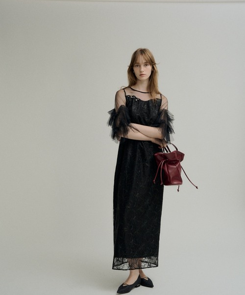 Pearl motif embroidery dress（ドレス）｜LE'RURE（リルアー）の