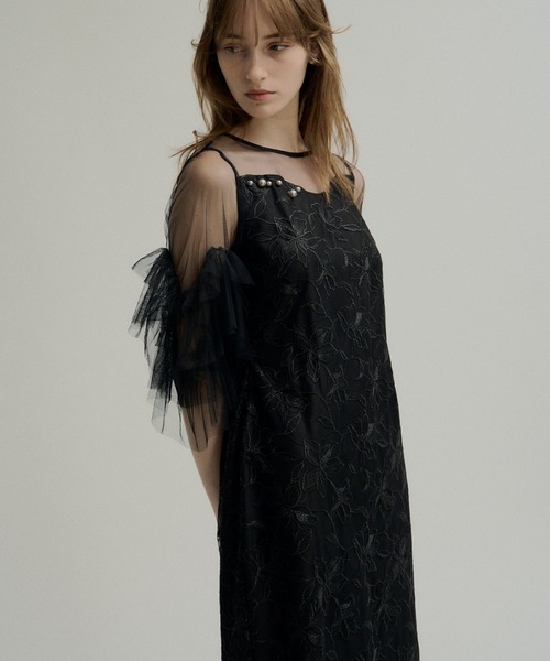 Pearl motif embroidery dress（ドレス）｜LE'RURE（リルアー）の