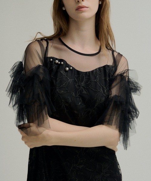 Pearl motif embroidery dress（ドレス）｜LE'RURE（リルアー）の