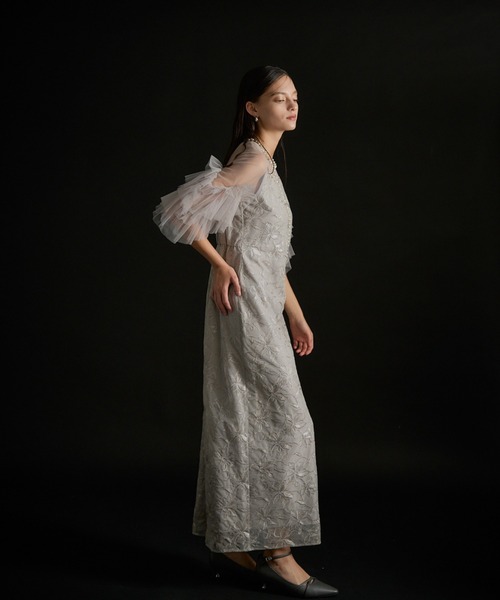 新品！LE'RURE Pearl motif embroidery dress Pearl motif embroidery dress（ドレス）｜LE'RURE（リルアー）の