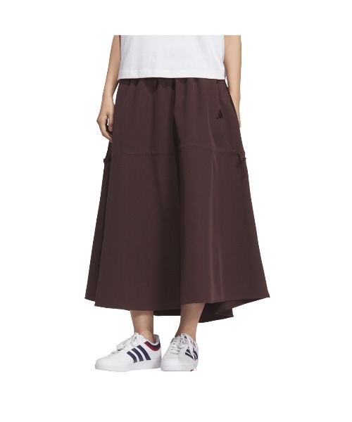 adidas(アディダス)の「【別注】アディダス adidas DWRストレッチ ウーブン ルーズフィット フレア スカート 限定コラボ(スカート・レディース・ブラウン/ブラック・M/L/XL/S)」の4枚目の写真