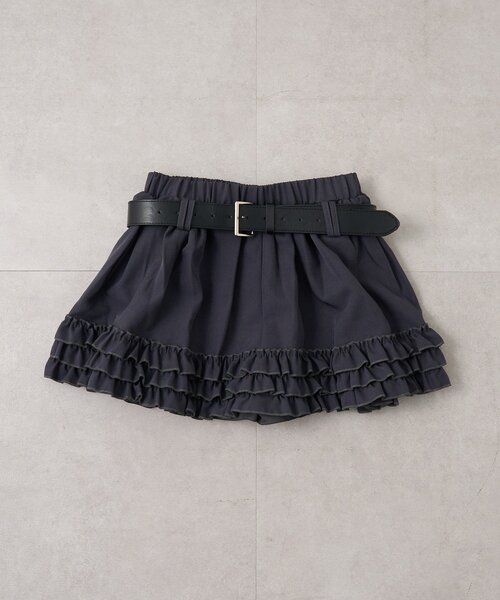 mline（エムライン）の「[mline]ベルト付き フリルティアードミニスカ（スカート・レディース・チャコールグレー/ブラウン/オフホワイト・SMALL/MEDIUM）」の21枚目の写真