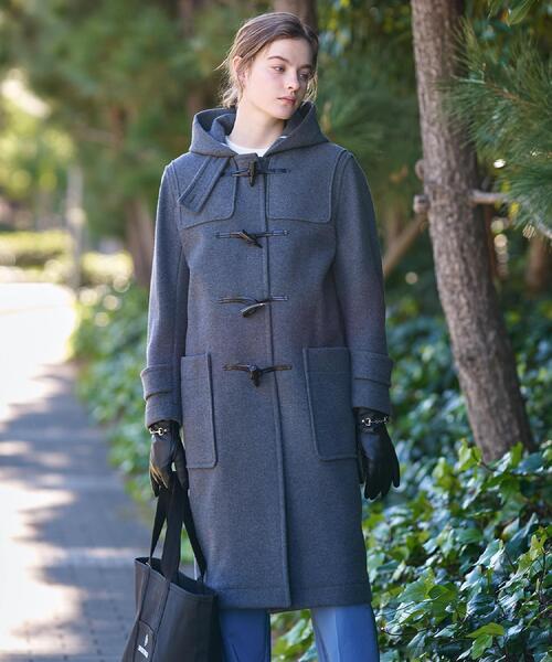 DRESSTERIOR（ドレステリア）の「Superfineリサイクルメルトンダッフルコート（ダッフルコート・レディース・ライトブルー/ダークグレー・38/36/34）」の3枚目の写真