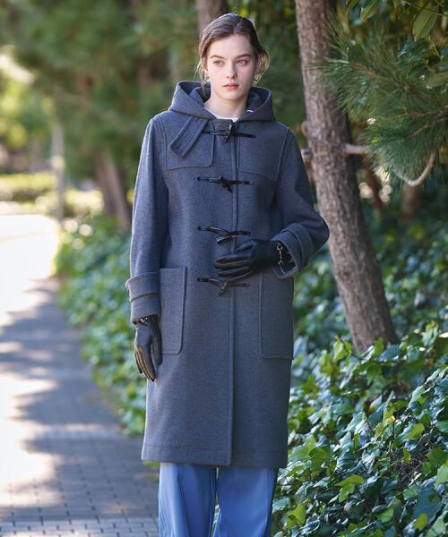 DRESSTERIOR（ドレステリア）の「Superfineリサイクルメルトンダッフルコート（ダッフルコート・レディース・ライトブルー/ダークグレー・38/36/34）」の5枚目の写真