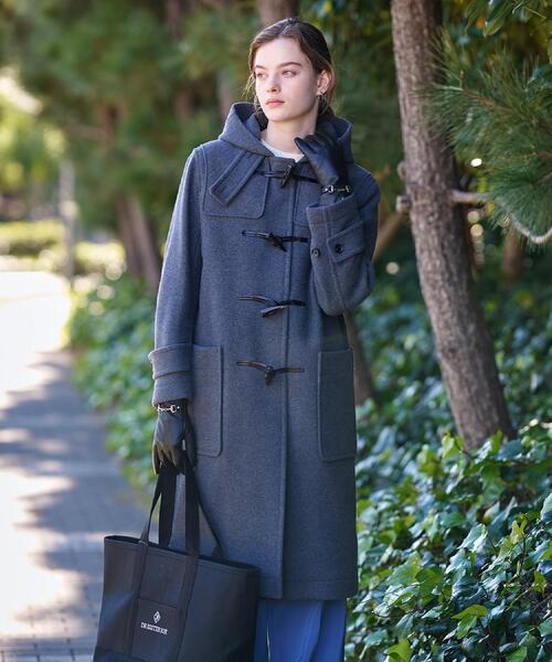 DRESSTERIOR（ドレステリア）の「Superfineリサイクルメルトンダッフルコート（ダッフルコート・レディース・ライトブルー/ダークグレー・38/36/34）」の11枚目の写真