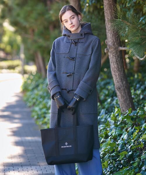 DRESSTERIOR（ドレステリア）の「Superfineリサイクルメルトンダッフルコート（ダッフルコート・レディース・ライトブルー/ダークグレー・38/36/34）」の12枚目の写真