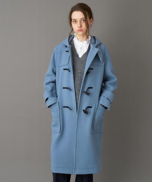 DRESSTERIOR（ドレステリア）の「Superfineリサイクルメルトンダッフルコート（ダッフルコート・レディース・ライトブルー/ダークグレー・38/36/34）」の21枚目の写真