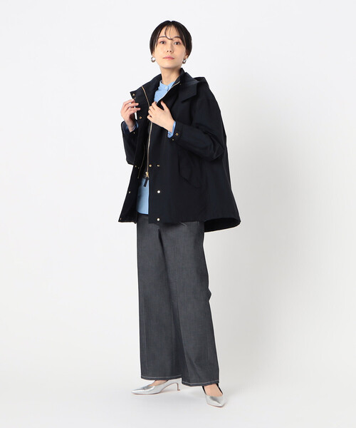 K.T KIYOKO TAKASE（キヨコタカセ）の「コットンナイロングログラン撥水加工 アノラックブルゾン（ブルゾン・レディース・ブラック・9号）」の9枚目の写真