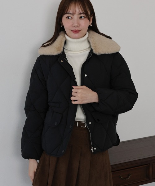 セール】ファー襟キルティングジャケット（ダウンジャケット/コート