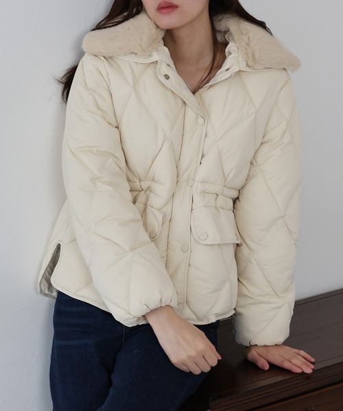 セール】ファー襟キルティングジャケット（ダウンジャケット/コート