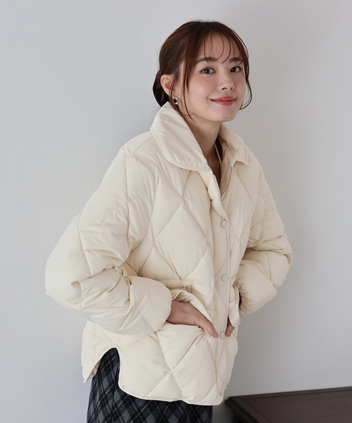 ファー襟キルティングジャケット（ダウンジャケット/コート