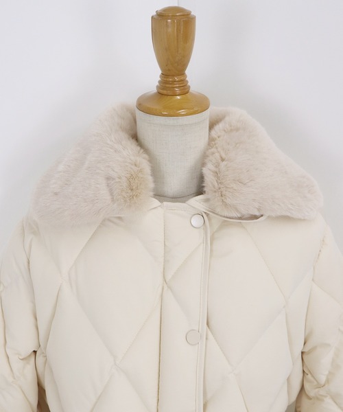 BURBERRY LONDON ファー襟付きキルティングダウンジャケット BURBERRY LONDON ファー襟付きキルティングダウンジャケット BURBERRY