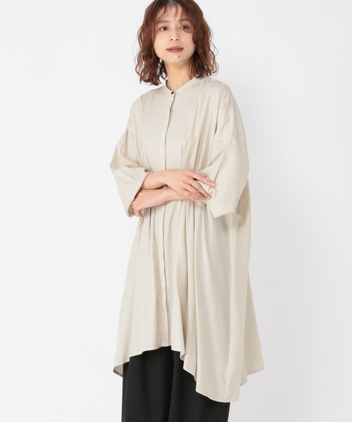 studio CLIP(スタディオクリップ)の「切り替えタックシャツチュニック(チュニック・レディース・ブラウン/カーキ/アイボリー・FREE)」の9枚目の写真