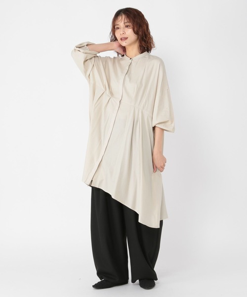 studio CLIP(スタディオクリップ)の「切り替えタックシャツチュニック(チュニック・レディース・ブラウン/カーキ/アイボリー・FREE)」の10枚目の写真