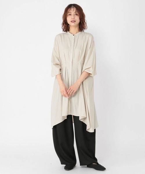 studio CLIP(スタディオクリップ)の「切り替えタックシャツチュニック(チュニック・レディース・ブラウン/カーキ/アイボリー・FREE)」の11枚目の写真