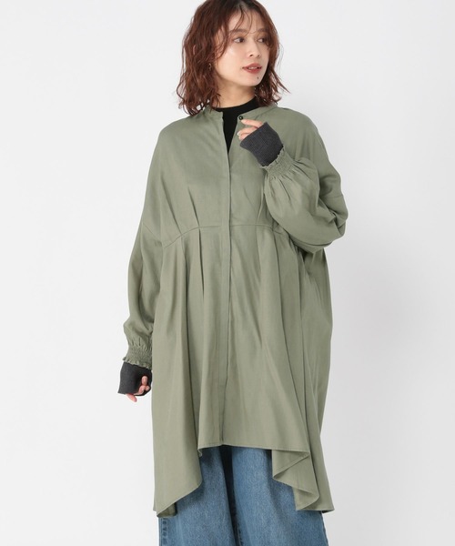 studio CLIP(スタディオクリップ)の「切り替えタックシャツチュニック(チュニック・レディース・ブラウン/カーキ/アイボリー・FREE)」の12枚目の写真