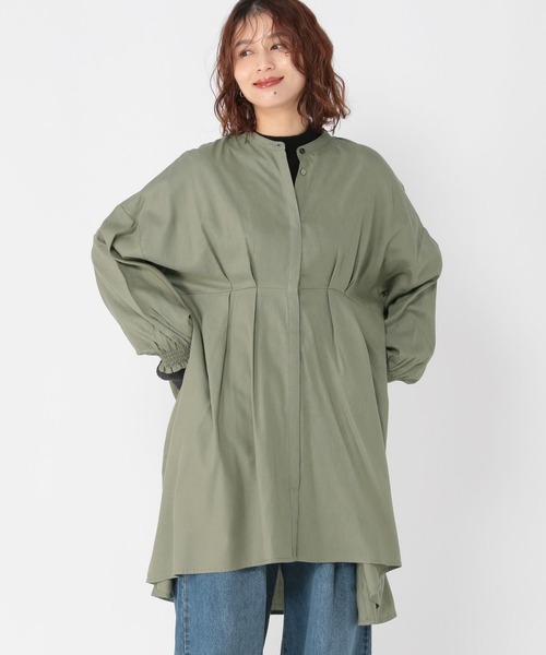studio CLIP(スタディオクリップ)の「切り替えタックシャツチュニック(チュニック・レディース・ブラウン/カーキ/アイボリー・FREE)」の13枚目の写真