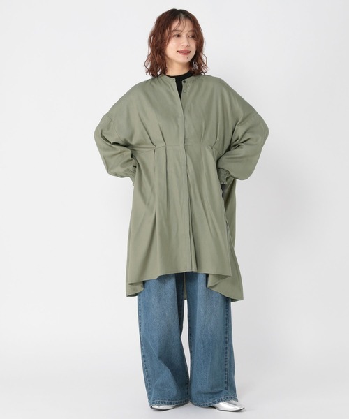 studio CLIP(スタディオクリップ)の「切り替えタックシャツチュニック(チュニック・レディース・ブラウン/カーキ/アイボリー・FREE)」の14枚目の写真
