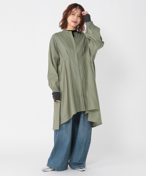 studio CLIP(スタディオクリップ)の「切り替えタックシャツチュニック(チュニック・レディース・ブラウン/カーキ/アイボリー・FREE)」の15枚目の写真