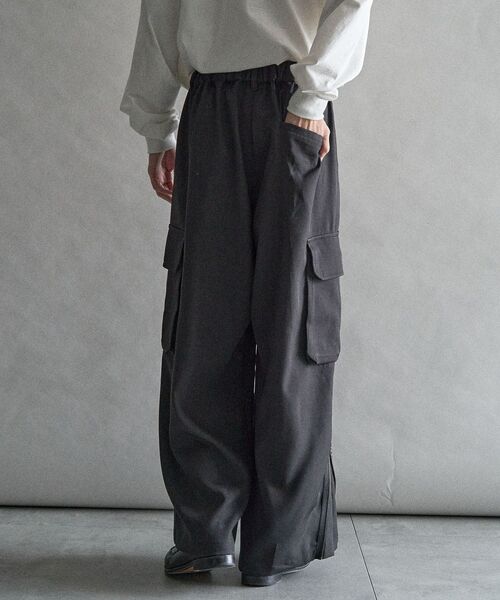 CRAFT STANDARD BOUTIQUE(クラフトスタンダードブティック)の「ダブルジョーゼットカーゴスラックス(その他パンツ・メンズ・ブラウン/チャコールグレー/ブラック・L/M/XL)」の12枚目の写真