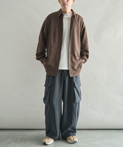 CRAFT STANDARD BOUTIQUE(クラフトスタンダードブティック)の「ダブルジョーゼットカーゴスラックス(その他パンツ・メンズ・ブラウン/チャコールグレー/ブラック・L/M/XL)」の20枚目の写真
