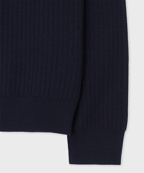 Paul Smith（ポールスミス）の「マルチカラーリブ クルーネックニット / 253401 547Z（ニット/セーター・メンズ・ネイビー/ダークオリーブ・MEDIUM/LARGE/X-LARGE）」の4枚目の写真