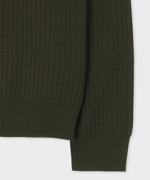 Paul Smith（ポールスミス）の「マルチカラーリブ クルーネックニット / 253401 547Z（ニット/セーター・メンズ・ネイビー/ダークオリーブ・MEDIUM/LARGE/X-LARGE）」の6枚目の写真