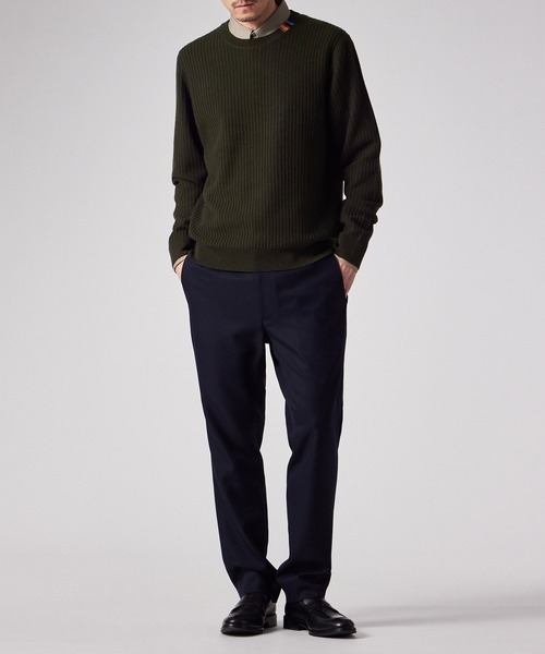 Paul Smith（ポールスミス）の「マルチカラーリブ クルーネックニット / 253401 547Z（ニット/セーター・メンズ・ネイビー/ダークオリーブ・MEDIUM/LARGE/X-LARGE）」の7枚目の写真