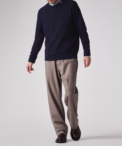 Paul Smith（ポールスミス）の「マルチカラーリブ クルーネックニット / 253401 547Z（ニット/セーター・メンズ・ネイビー/ダークオリーブ・MEDIUM/LARGE/X-LARGE）」の11枚目の写真