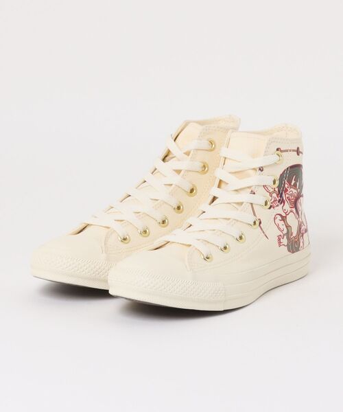 CONVERSE(コンバース)の「CONVERSE コンバース AS FUJINRAIJIN HI オールスター フウジンライジン HI 31316661 OFF WHITE(スニーカー・メンズ・ホワイト・4/4h/5/5h/6h/7/7h/8/8h/9/9h/10h/11h)」の2枚目の写真