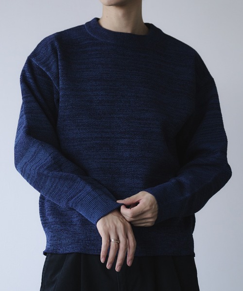 Adoon plain(アドーンプレーン)の「Soft Chenille Pullover Knit / モールヤーンクルーネックニット(ニット/セーター・メンズ・ブラック/ネイビー/ボルドー・MEDIUM/LARGE)」の6枚目の写真