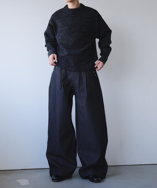 Adoon plain(アドーンプレーン)の「Soft Chenille Pullover Knit / モールヤーンクルーネックニット(ニット/セーター・メンズ・ブラック/ネイビー/ボルドー・MEDIUM/LARGE)」の15枚目の写真