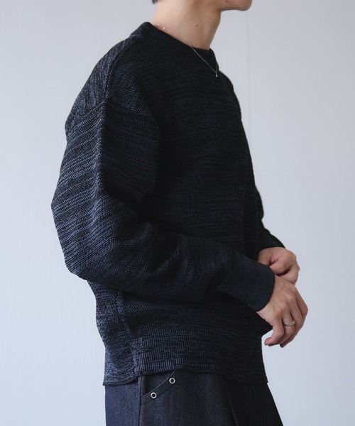 Adoon plain(アドーンプレーン)の「Soft Chenille Pullover Knit / モールヤーンクルーネックニット(ニット/セーター・メンズ・ブラック/ネイビー/ボルドー・MEDIUM/LARGE)」の8枚目の写真