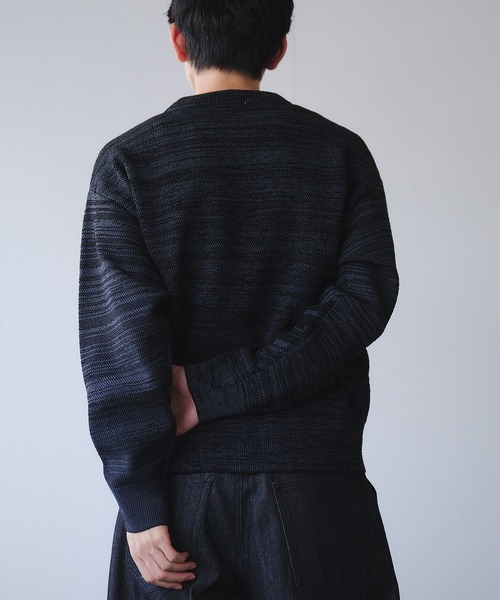 Adoon plain(アドーンプレーン)の「Soft Chenille Pullover Knit / モールヤーンクルーネックニット(ニット/セーター・メンズ・ブラック/ネイビー/ボルドー・MEDIUM/LARGE)」の9枚目の写真