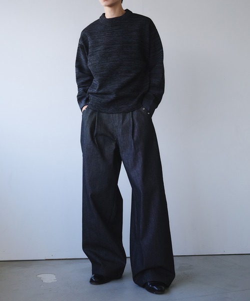 Adoon plain(アドーンプレーン)の「Soft Chenille Pullover Knit / モールヤーンクルーネックニット(ニット/セーター・メンズ・ブラック/ネイビー/ボルドー・MEDIUM/LARGE)」の16枚目の写真