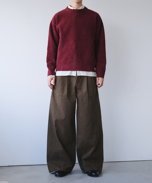 Adoon plain(アドーンプレーン)の「Soft Chenille Pullover Knit / モールヤーンクルーネックニット(ニット/セーター・メンズ・ブラック/ネイビー/ボルドー・MEDIUM/LARGE)」の17枚目の写真