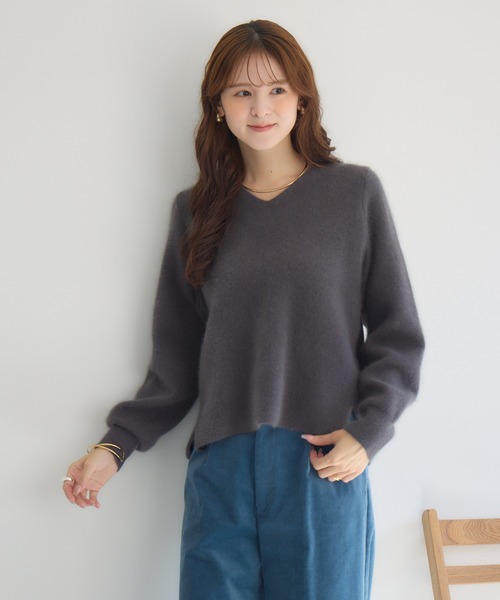 セール】【KATHARINE ROSS】12GFOXダブルフェイスVネックプルオーバー