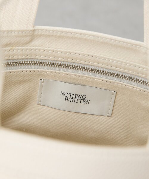 BEARDSLEY（ビアズリー）の「《NOTHING WRITTEN》レザーコンビキャンバスミニトートバッグ（トートバッグ・レディース・ベージュ/ブラック・FREE）」の4枚目の写真