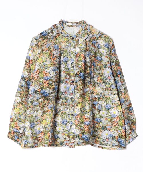 sandy（サンディー）の「花柄フリル衿ブラウス（シャツ/ブラウス・レディース・ブラウン系その他/ブルー/その他・FREE）」の3枚目の写真