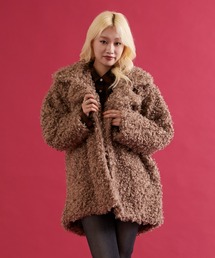 DIP IN CHOCOLATE（ディップインチョコレート）の「プードルファーダブルミドルコート【DIP INC HOCOLATE】（その他アウター）」