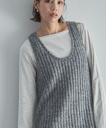 feepur | 【ハンドウォッシャブル】リブニットノースリミニワンピ(ワンピース)