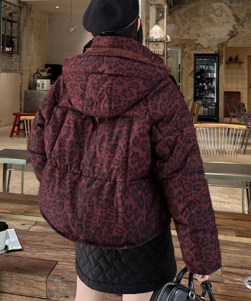 個性的レオパード柄！ボリューム感あふれるダウンジャケット（ダウン