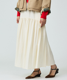 Rouge vif la cle | 【Le Melange/ル・メランジュ】テンセルナイロンツイルスカート / セットアップ着用可能【WEB限定】(スカート)