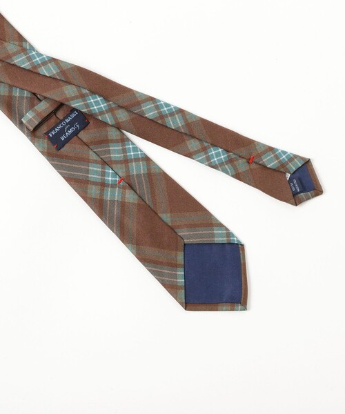 BEAMS F（ビームスエフ）の「FRANCO BASSI / シルク チェック柄 ネクタイ（ネクタイ・メンズ・ブラウン・ONE SIZE）」の2枚目の写真