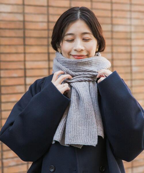 URBAN RESEARCH DOORS（アーバンリサーチドアーズ）の「ハミルトンリブストール（ストール/ショール・レディース・イエロー/オレンジ/グレー系その他・ONE）」の2枚目の写真