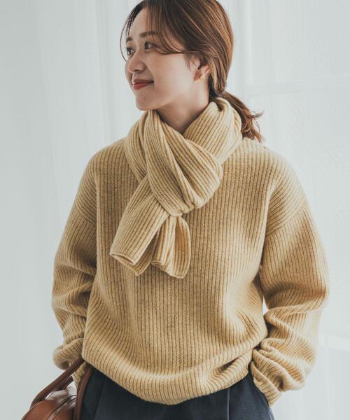 URBAN RESEARCH DOORS（アーバンリサーチドアーズ）の「ハミルトンリブストール（ストール/ショール・レディース・イエロー/オレンジ/グレー系その他・ONE）」の10枚目の写真