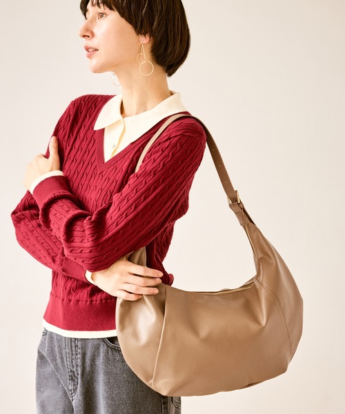 ROPE' PICNIC（ロペピクニック）の「デミルーンショルダーバッグ（ショルダーバッグ・レディース・ブラウン/ブラック/ベージュ系その他・FREE）」の3枚目の写真