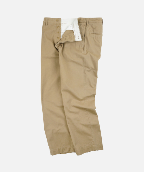 FRIZMWORKS(フリズムワークス)の「WASHED OFFICER CHINO PANTS _ BEIGE(その他パンツ・メンズ・その他・X-LARGE/SMALL/MEDIUM/LARGE)」の2枚目の写真